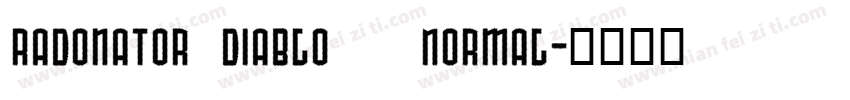 Radonator Diablo   Normal字体转换